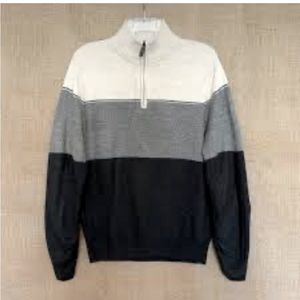 DOCKERS Colorblock 1/4 Zip Sweater XL